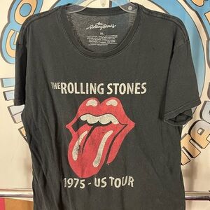 Rolling Stones Mens 1975 Tour Reprint Tee Shirt